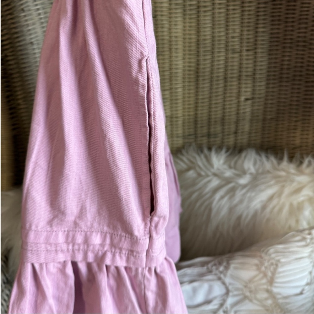 Anthropologie Blush Pink Short Sleeve Smocked Mini Dress - Picture 4 of 4